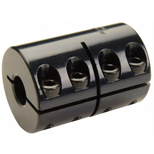 1 Piece Clamp 1/2" x 5/8" Bore Dia. 1215 Lead Free Steel Rigid Shaft Coupling