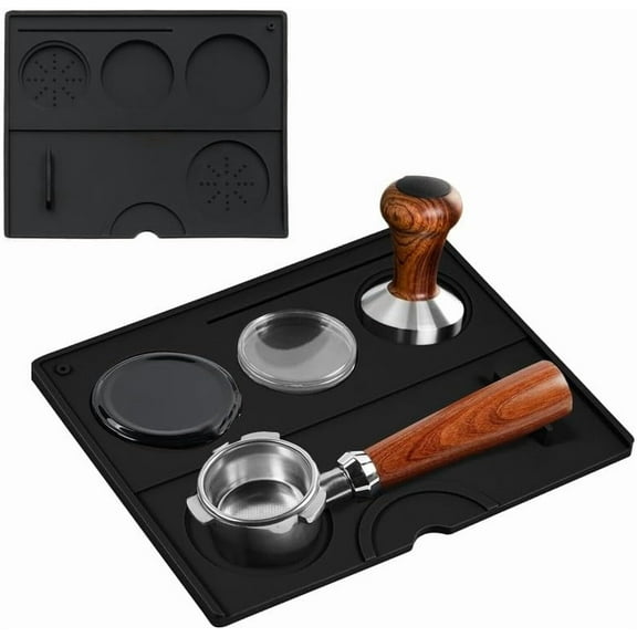 Espresso Tamping Mat, Food Grade Silicone Coffee Tamper Mat, Espresso Tamping Station Non Slip Espresso Accessory Coffee Pad for Barista Tool Home Kitchen Bar Coffee Shop, 9.84x7.87 In