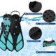 thumbnail image 3 of Aletas de snorkel, zapatos de buceo antideslizantes para natación, buceo y snorkel (verde, talla S/M), 3 of 9