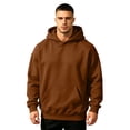 thumbnail image 3 of Men's Heavy Blend Drawcord Hooded Sweatshirt fall winter Casual Long Sleeves Hooded Sweatshirt with Kangaroo Pockets Coffee M, 3 of 6
