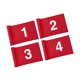 thumbnail image 1 of Bandera de Golf KINGTOP Numerada 20x15cm Nylon de Doble Capa Roja, 1 of 9