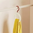 thumbnail image 2 of SLYNSHome Multipurpose Closet Hangers Hooks,Tie and Belt Rack Ring for Closet Storage & Organization Space Saving for Storing Belts,Ties,Scarfs,Hats - Beige, 2 of 7