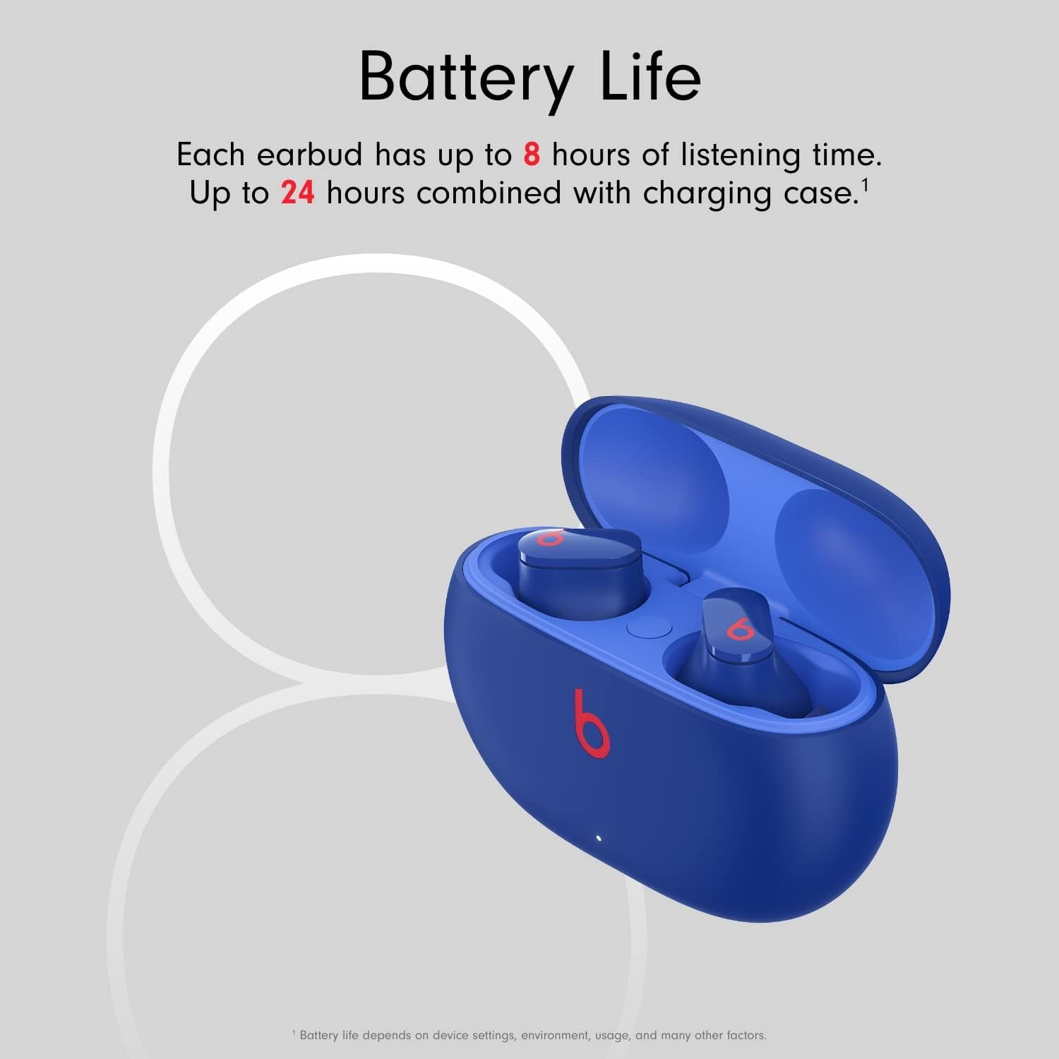 Beats Studio Buds Noise Canceling True Wireless In-Ear Headphones (Blue) with Accessories