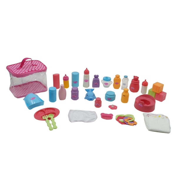 Dream Collection 70 Piece Baby Doll Accessory Bag Walmart Com Walmart Com