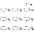 thumbnail image 2 of 24Pcs Curtain Clip Rings with Hooks, 1.38" Inner Dia 0.14" Thickness Iron Drapery Ring for Window Curtain Rods Silver, 2 of 5