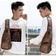 thumbnail image 4 of Men Bag Sling Bag Chest Bag With Usb Charging Port Men Waterproof Pu Leather Bag Men Sling Bag (brown ) (1pc), 4 of 5