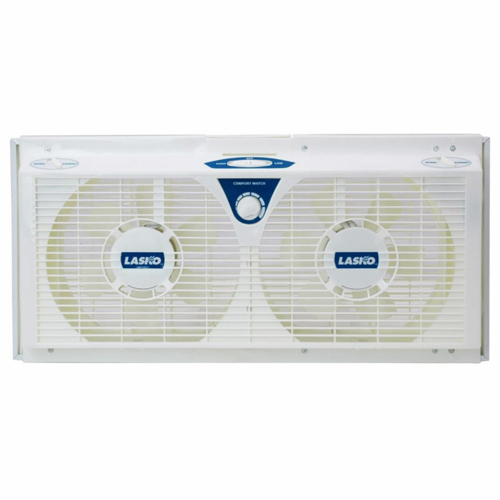 Lasko 8" REVERSIBLE Twin Window Fan with All NEW Comfort Watch