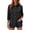 *Black, variant on ClodeEU Womens's V Neck Collared 3/4 Sleeve Button Up Shirt,Casual Solid Loose Blouse Pink,Womens Plus XXL