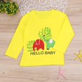 thumbnail image 1 of Camisetas de manga larga con estampado de hojas de elefante de dibujos animados para niños y niñas (amarillo 3-4 años) Likrtyny Para estrenar, 1 of 6