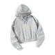 thumbnail image 5 of Sudadera recortada Ropa deportiva de manga larga Souvenir Sudaderas con capucha para mujer para XL, 5 of 8