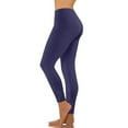 thumbnail image 2 of JSKUMAR High Waisted Leggings for Women Casual Ankle Stretch Pants Yoga Gym Athletic Workout Tights Soft Comfy Trousers (Navy,M), 2 of 7