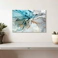thumbnail image 2 of Elephant Stock Blue Liquid Marble Abstract Wall Art - Horizontal Canvas Wall Art - Living Room Wall Decor - Abstract Canvas - Blue And Gray Decor - 12" x 8", 2 of 8