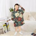 thumbnail image 6 of FORMRS Wearable Blanket Hoodie with Sleeves for Kids Cozy Flannel Sweatshirt, Christmas Blooms, 6 of 7