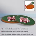 thumbnail image 4 of Valentine's Day 6PCS Round Microfiber Leather Table Coasters Set, 11x11 cm/4.3x4.3 in, Drink Coaster Mats for Home and Kitchen Use, 4 of 6