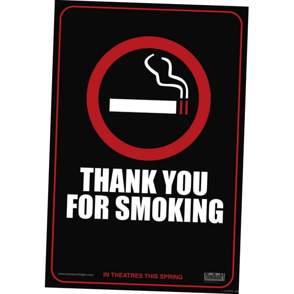 Thank You For Smoking Mini Poster 11inx17in in Mail/storage/gift tube 11x17 poster