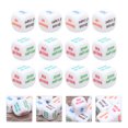 thumbnail image 4 of MasteelfCA 12Pcs 2CM English Drinking Game Dice Creative Entertainment Dice (Random Color), 4 of 9