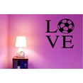 thumbnail image 1 of LOVE SOCCER / Vinyl Wall decal - Large Home Sports Decor - 20"x20", 1 of 4