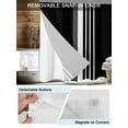 thumbnail image 3 of No Hook Cloth Fabric Shower Curtain with Snap in Liner, Black White Stripe Waterproof Shower Curtains Set with See Through Top Window, Modern Rustic Vertical Striped Bath Curtains Shower 72"x78", 3 of 6