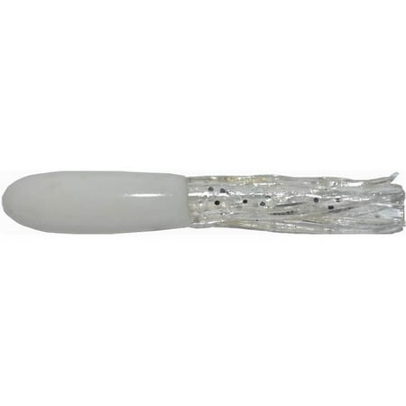 Big Bite Baits 15CRTU-20 1.5 in. MF-Crappie Tube White & Clear - Pack of 10