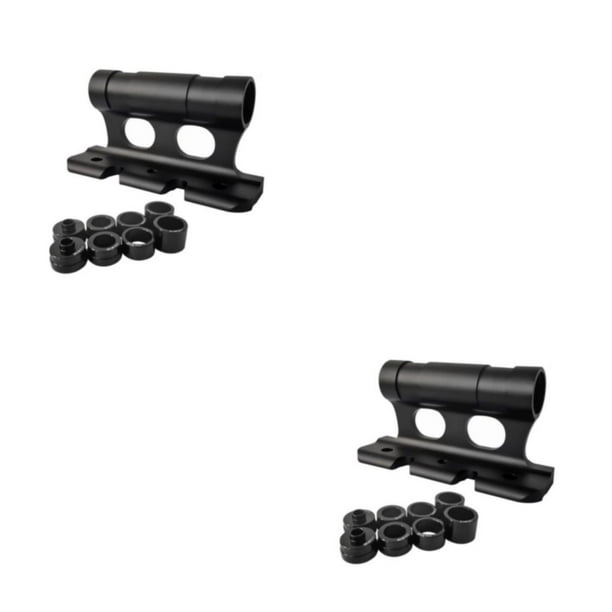 Riwesomey Universal coche techo bicicleta horquilla delantera abrazadera fija aleación de aluminio bicicletas tenedores montaje soporte Negro 2piezas