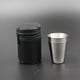 thumbnail image 2 of Billuyoard 4 unids/set pulido 30ML Mini vaso de chupito de acero inoxidable copas de vino con funda de cuero bolsa hogar Bar cocina Barra de herramientas Billuyoard JJ25276-00B, 2 of 6