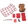 thumbnail image 2 of RC Car Simulated Decorations Tools, Realistic Combine Freely Suitcase Luggage Net Shovel Set Practical  For SCX10 90046 For SCX10 90047 ANGGREK Rojo, 2 of 8