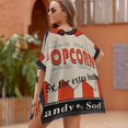 thumbnail image 4 of Cinema Poster Popcorn Beach Cover Ups for Women Bathing Suit Cover Up Lace Bikini Swimsuit Coverup Beach Dress Shirt One Size, 4 of 6