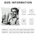 thumbnail image 5 of YANMS Throw Pillow Covers with Glass Retro Vintage Drink Art Happy Fifties Classic Men People Smiles for Living Room Bedroom Sofa, 5 of 5
