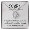 thumbnail image 2 of To My Sister A Sister is a Forever Necklace w Message Card, 2 of 8