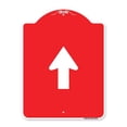 thumbnail image 1 of SignMission A-DES-RW-1824-22834 18 x 24 Po Signe de la Série Designer - Signe de Symbole Droit à Travers & 44; Rouge & Blanc, 1 of 1