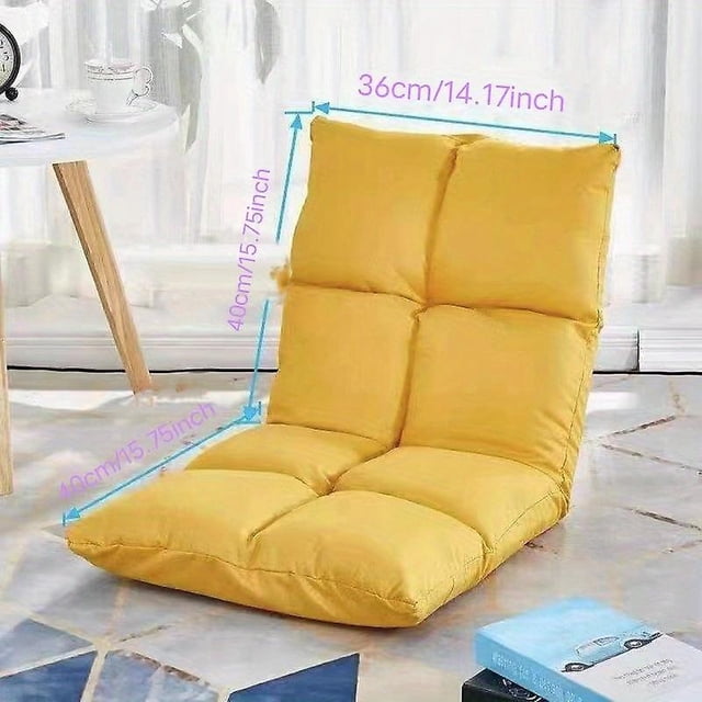 Silla de piso pequeña con respaldo para niños, sillón plegable con posición ajustable,