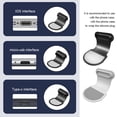 thumbnail image 4 of Bearachild Puerto de carga de teléfono móvil de silicona, tapón antipolvo, protección portátil, Universal, tapones antipérdida, accesorios protectores Teléfono y Comunicación Negro Tipo-C, 4 of 6
