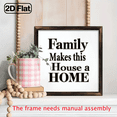 thumbnail image 6 of 1pc, Family Makes This House a Home Rustic Frame Wood Sign, Farmhouse Wall Art for Home, Kitchen, Bedroom, and Bathroom Decor, Office Decor, Perfect Housewarming Gifts 8x8 Inch, 6 of 9