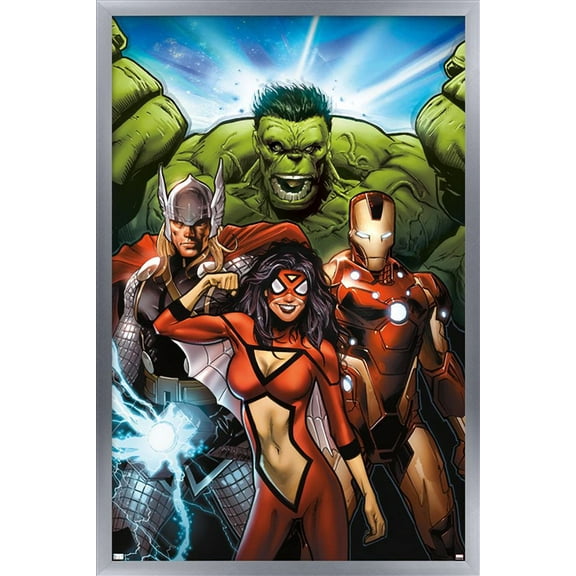 Marvel Comics - Spider Woman - Avengers Assemble #10 Wall Poster, 22.375" x 34", Framed