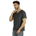 thumbnail image 2 of Inkmeso T-Shirt de Base à Col en V pour Homme, Manches Courtes, Uni, Coupe Régulière, en Coton, 2 of 7