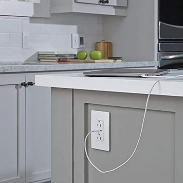 Legrand radiant Screwless Wall Plates for Decorator Rocker Outlets, 1-Gang, White, 20-Pack, RWP26WCC10