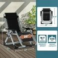 thumbnail image 5 of ABORON Zero Gravity Chair, Premium Outdoor Lawn Folding Lounge Chairs, Sturdy Adjustable Reclining Patio Chairs with Soft Cushion, Headrest & Tray, Support 440lbs, 5 of 11