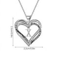 thumbnail image 2 of Holloyiver Necklaces for Women Girls Simple Zircon A-Z Letters Pendant Necklaces Jewelry Crown Pendant Chain Jewelry for Girls, 2 of 7