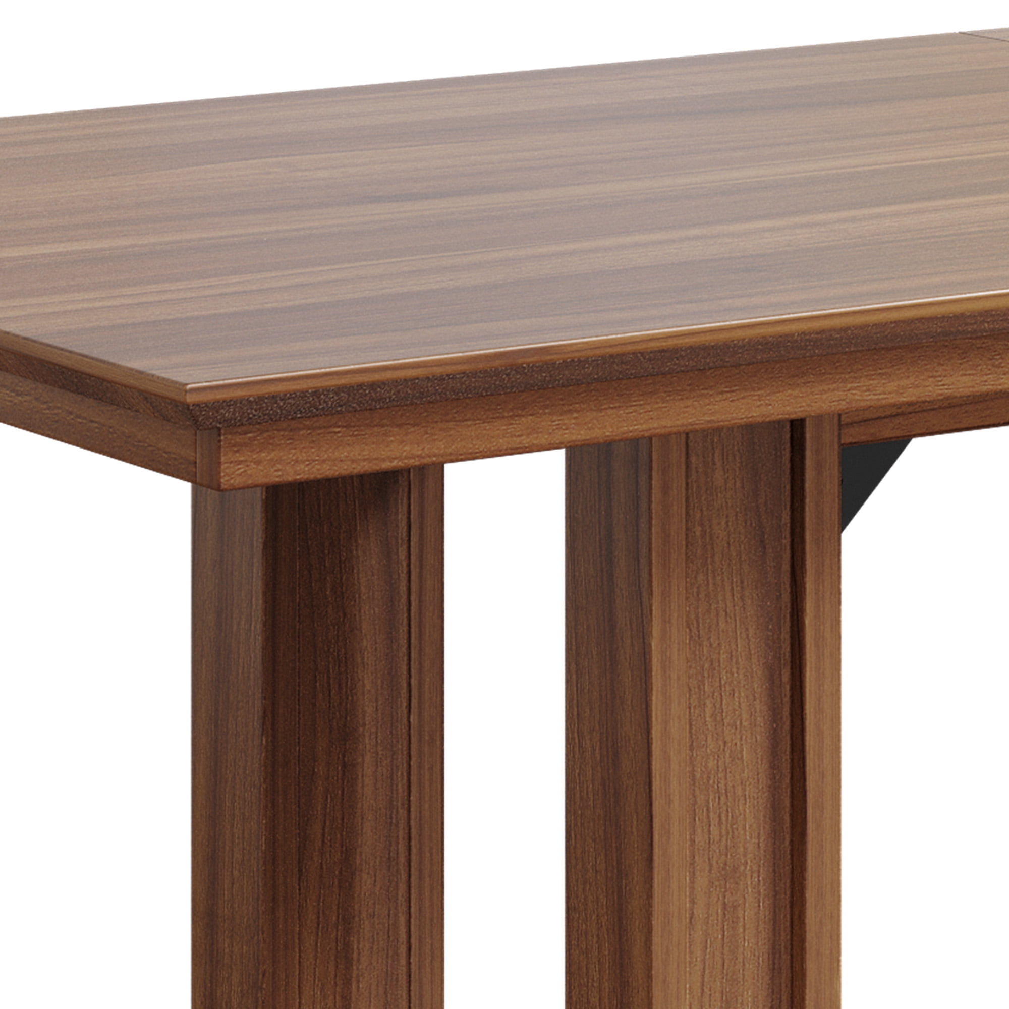 Uforic 70" Dining Table for 6–8 People, Farmhouse Rectangular Kitchen Table with Thick Base for Dining Room, Living Room, and Kitchen, Dark Walnut