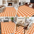 thumbnail image 6 of 5x7 Area Rugs for Living Room, Orange Non Slip Area Rugs for Kitchen Bedroom Entryway, Country French Rustic Buffalo Plaid Modern Art Washable Carpet Runner Rug Floor Mats for Bedroom Home Decor, 6 of 9