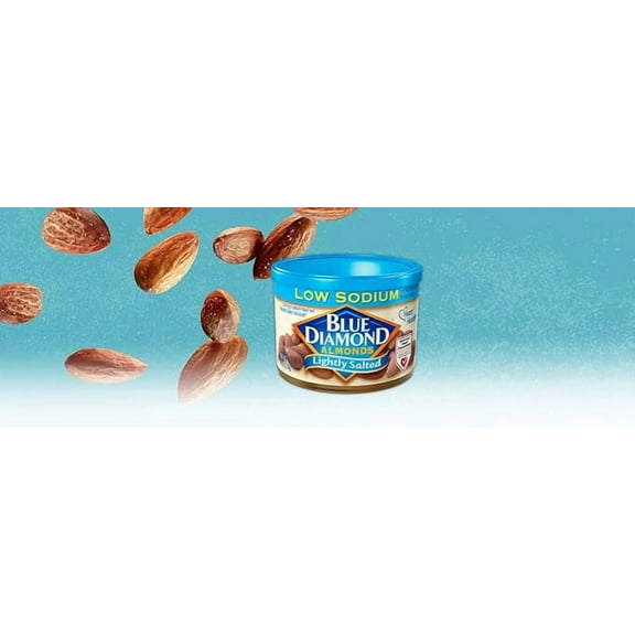 Blue Diamond Almonds, Lightly Salted, Low Sodium, 6 Ounce