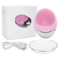 thumbnail image 2 of Electric Facial Cleansing Brush Wireless Charging Face Pore Deep Cleanser IonIntroduction Device Pink, 2 of 4