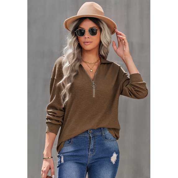Women's O-Ring Zip-Up Sweatshirt