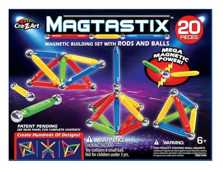 Cra-Z-Art MagTastix Ensemble De Construction Magnétique 20 Pièce