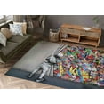 thumbnail image 2 of Man Cave Rugs, Modern Rugs, Entryway Rug, Banksy Rug, Banksy Colorful Graffiti Rugs, Abstract Rugs, Easy to Clean Rugs, Outdoor Rug, 5.9'x9.2' - 180x280 cm, 2 of 8