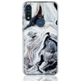 thumbnail image 4 of Motorola Moto E (2020) Case, Rosebono Bling Glitter Sparkle Black and White Marble Graphic Fashion Cute Colorful Skin Cover Shockproof Case for Motorola Moto E (2020), 4 of 5