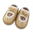 thumbnail image 1 of Baby Boys Girls Infant Autumn Cotton Bow Socks Shoes Warm Anti Slip Floor Patchwork Socks Leg Warmer，Khaki，L, 1 of 5