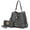 Charcoal, variant on Callie Solid Bucket Handbag with matching Wallet by Mia K