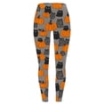 thumbnail image 4 of Qingpeng Womens Trendy Halloween Printed Leggings Stretch Skinny Yoga Pants Casual Base Layer Pants for Holiday Wear, 4 of 5