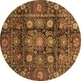 thumbnail image 1 of Ahgly Company Indoor Round Oriental Brown Traditional Area Rugs, 5' Round, 1 of 4